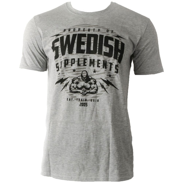 T-Shirt Logo / Grey  Swedish Supplements - Nutra Best Bulgaria