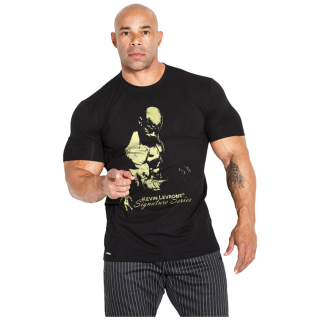 Мъжка тениска с къс ръкав / T-shirt 03 LM Classic - Black  Kevin Levrone - Nutra Best Bulgaria