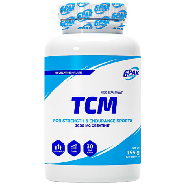 TCM | Tri-Creatine Malate - 120 капсули  6PAK Nutrition - Nutra Best Bulgaria