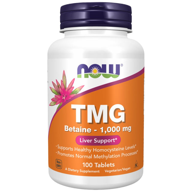 TMG 1000 mg - 100 Таблетки  NOW Foods - Nutra Best Bulgaria