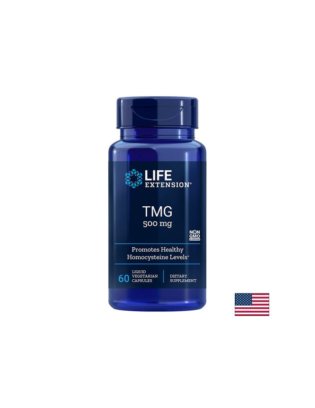 TMG / ТМГ (ТриМетилГлицин) 500 mg х 60 капсули  Life Extension - Nutra Best Bulgaria