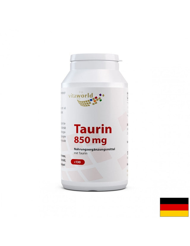 Taurin / Таурин 850 mg, 130 капсули  Vita World - Nutra Best Bulgaria