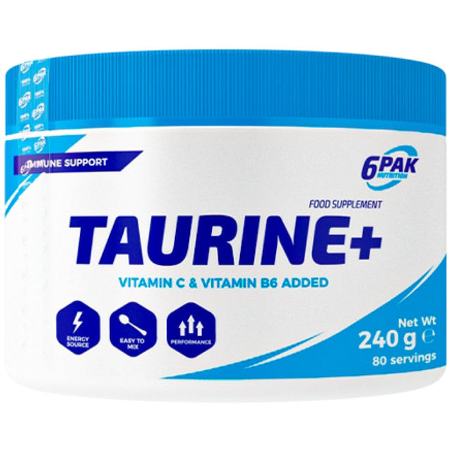 Taurine+ - 240 грама  6PAK Nutrition - Nutra Best Bulgaria