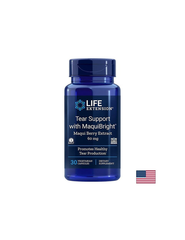 Tear Support with MaquiBright® / Маки Бери (екстракт) 60 mg х 30 капсули  Life Extension - Nutra Best Bulgaria