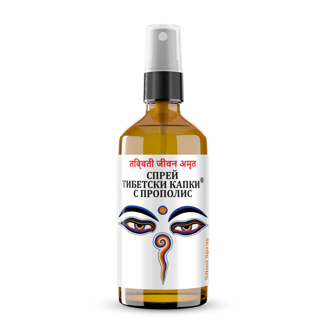 Throat spray / Tibetan Drops with propolis - 50 мл  Bioherba - Nutra Best Bulgaria