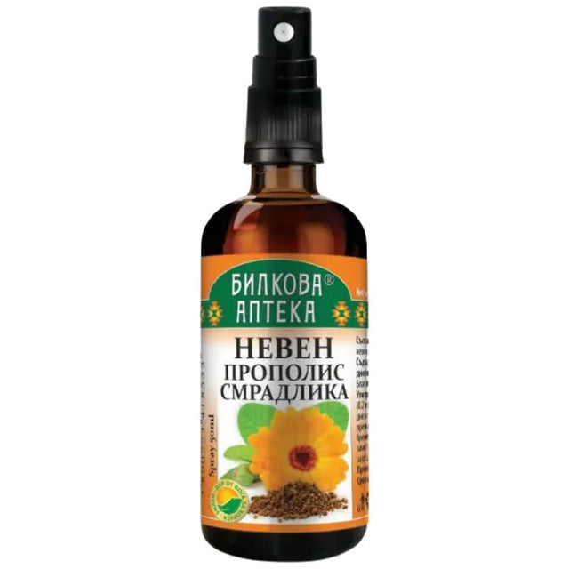 Throat spray with Calendula Sumac and Propolis - 50 мл  Bioherba - Nutra Best Bulgaria