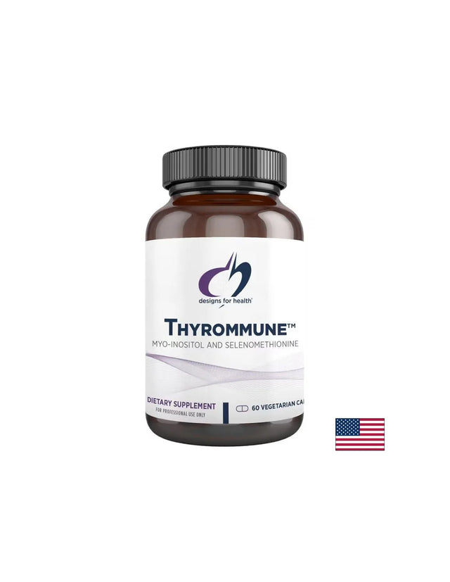 Thyrommune (Формула със селен и инозитол) – Хормонален баланс и подкрепа на щитовидната жлеза, 60 капсули  Designs for Health - Nutra Best Bulgaria
