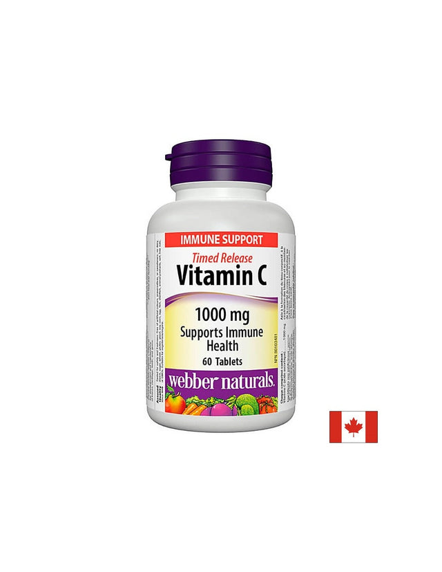 Time Release Vitamin C - Витамин С 1000 mg, 60 таблетки с удължено освобождаване Webber Naturals  Webber Naturals - Nutra Best Bulgaria