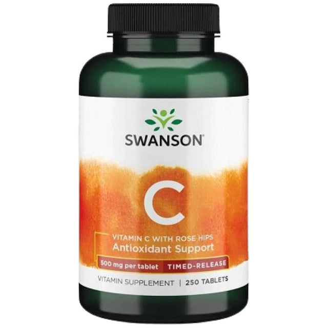Timed-Release Vitamin C 500 mg | With Rose Hips 250 Таблетки  Swanson - Nutra Best Bulgaria