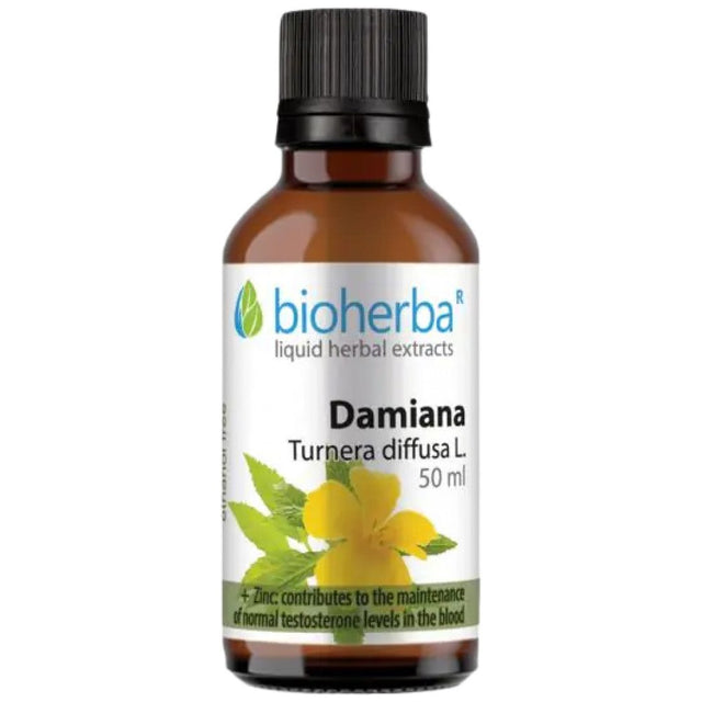 Tincture Damiana Leaves - 50 мл  Bioherba - Nutra Best Bulgaria