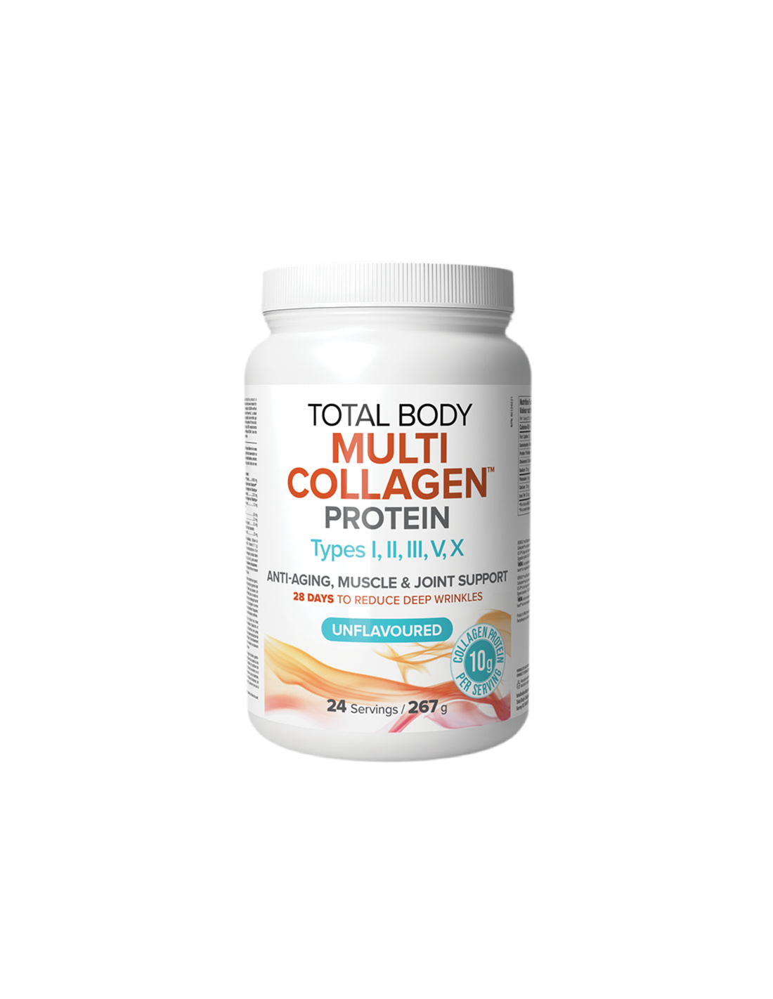 Total Body Multi Collagen Powder | Type I, II, III, V, X - 267 грама  Natural Factors - Nutra Best Bulgaria
