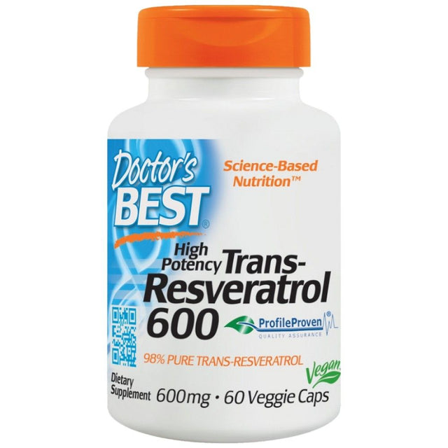 Trans-Resveratrol 600 mg - 60 капсули  Doctor’s Best - Nutra Best Bulgaria