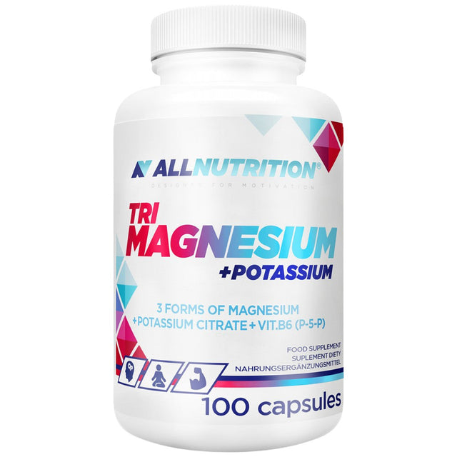 Tri Magnesium + Potassium - 100 капсули  AllNutrition - Nutra Best Bulgaria