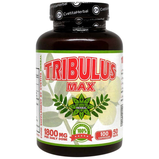 Tribulus Max 1800 mg - 100 капсули  Cvetita Herbal - Nutra Best Bulgaria