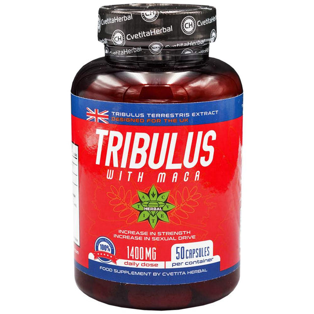 Tribulus With Maca 1400 mg - 50 капсули  Cvetita Herbal - Nutra Best Bulgaria