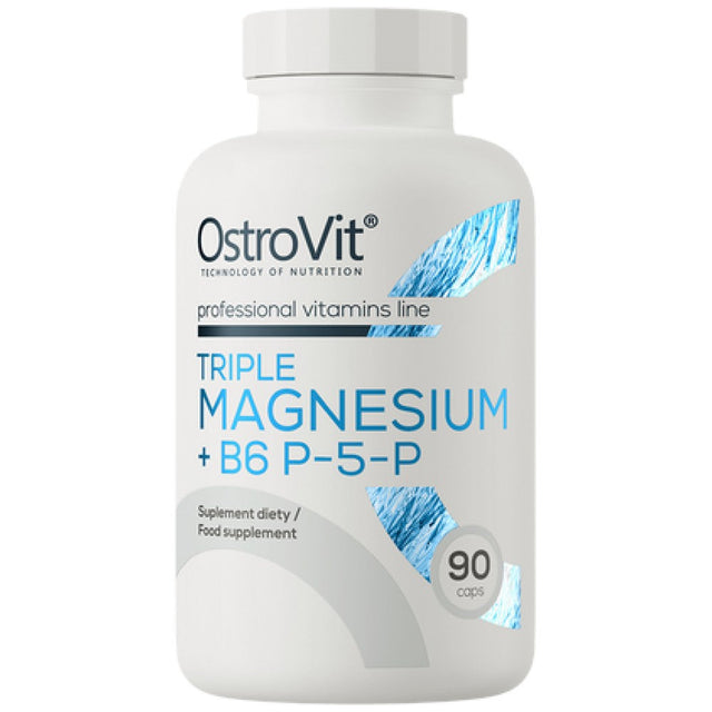 Triple Magnesium + B6 P-5-P 90 капсули  OstroVit - Nutra Best Bulgaria