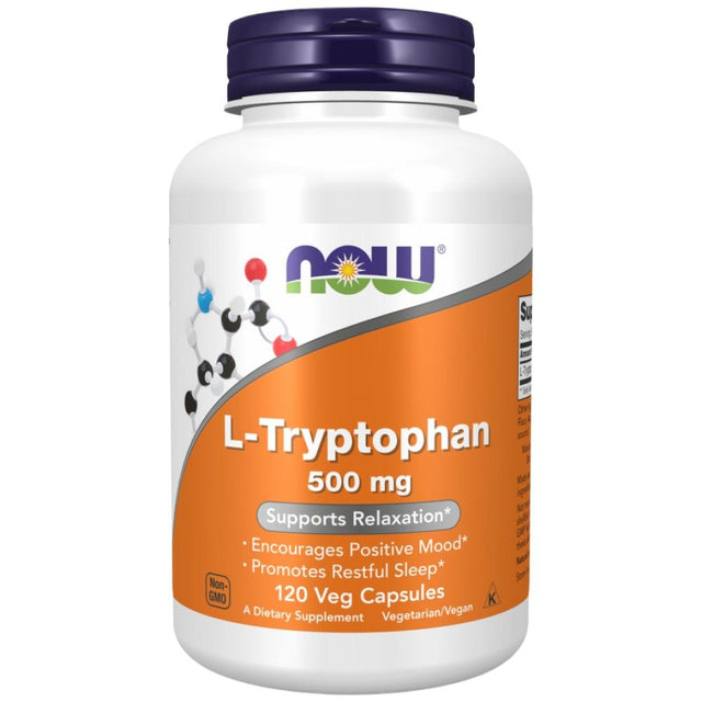 Tryptophan 500 mg - 120 капсули  NOW Foods - Nutra Best Bulgaria