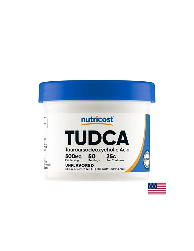 Черен дроб и жлъчка - Тауроурсодезоксихолова киселина (Tudca), 500 mg х 25 g, прах  Nutricost - Nutra Best Bulgaria