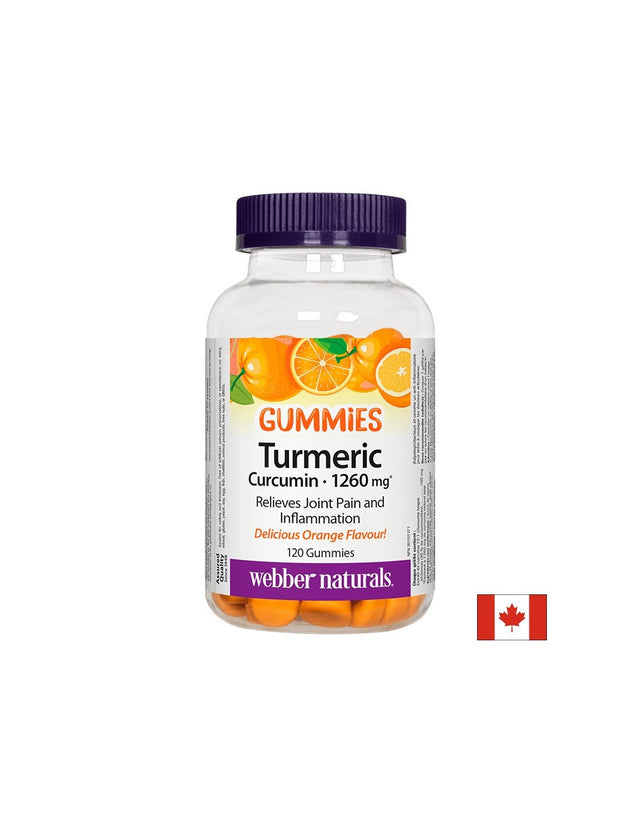 Turmeric Curcumin Gummies / Куркума, 120 желирани таблетки с вкус на портокал Webber Naturals  Webber Naturals - Nutra Best Bulgaria