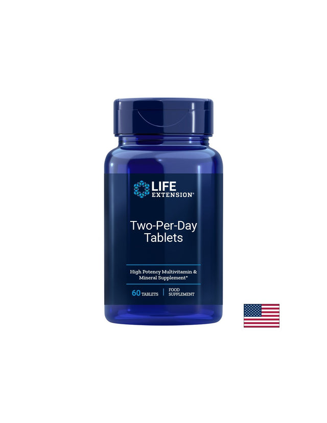 Two-Per-Day Tablets/ Мултивитамини х 60 таблетки  Life Extension - Nutra Best Bulgaria