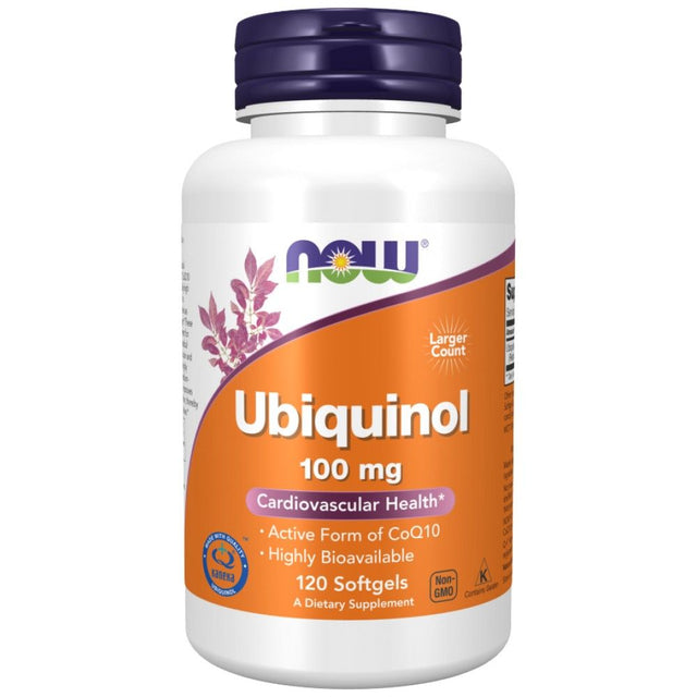 Ubiquinol 100 mg - 120 Гел капсули  NOW Foods - Nutra Best Bulgaria