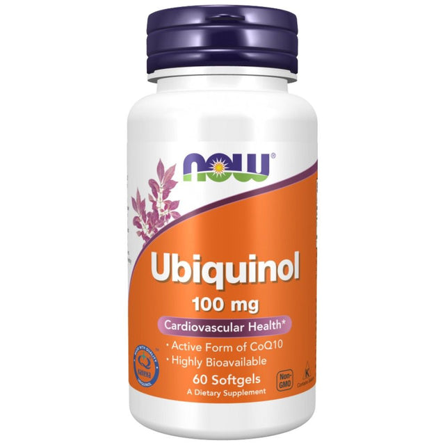 Ubiquinol 100 mg - 60 Гел капсули  NOW Foods - Nutra Best Bulgaria