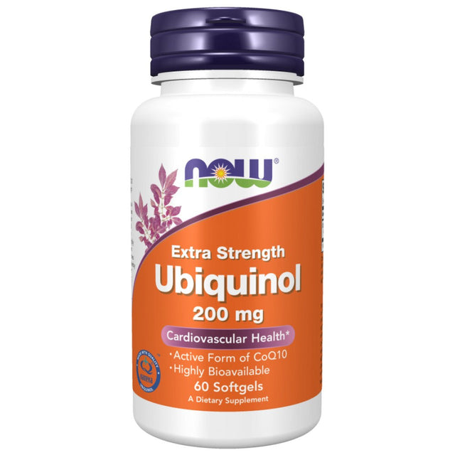Ubiquinol 200 mg | Extra Strength - 60 Гел капсули  NOW Foods - Nutra Best Bulgaria