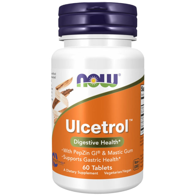 Ulcetrol™ | With PepZin G - 60 Таблетки  NOW Foods - Nutra Best Bulgaria
