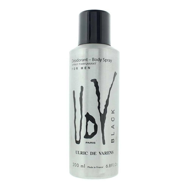 Ulric De Varens, Black, Deodorant Spray, For Men, 200 ml  Ulric De Varens - Nutra Best Bulgaria