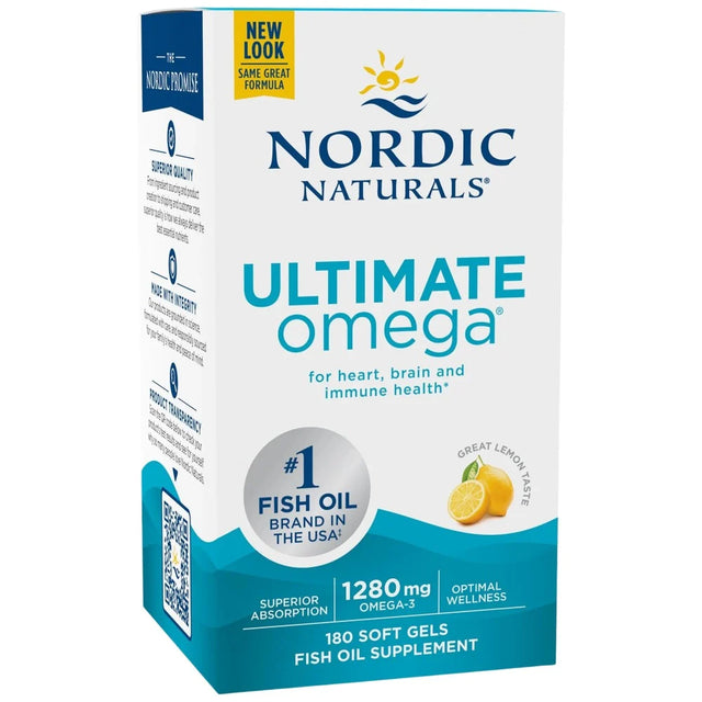 Ultimate Omega 1280 mg - 180 Гел капсули  Nordic Naturals - Nutra Best Bulgaria