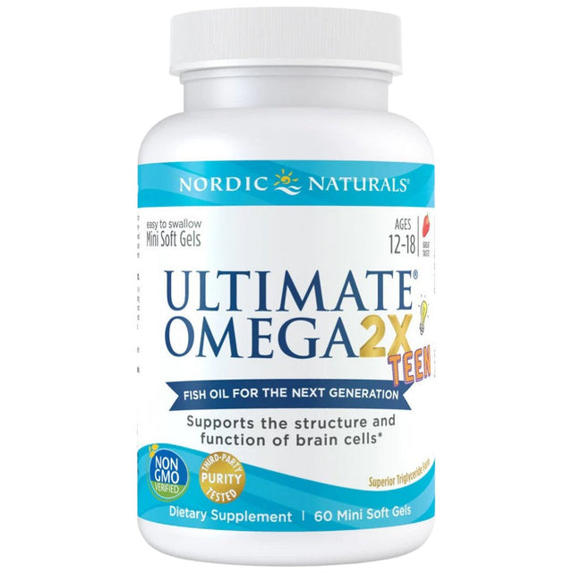 Ultimate Omega 2X TEEN - 60 Гел капсули  Nordic Naturals - Nutra Best Bulgaria