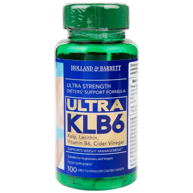 Ultra KLB6 | Kelp, Lecithin, B6 and Cider Vinegar - 100 капсули  Holland & Barrett - Nutra Best Bulgaria