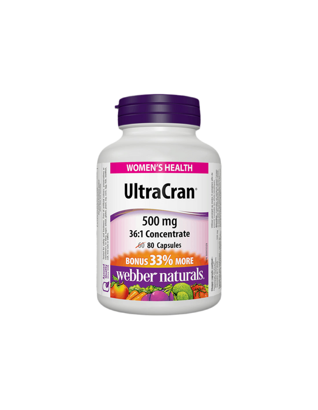 UltraCran®  / Червена боровинка 36:1 концентрат 500 mg x 80 капсули  Webber Naturals - Nutra Best Bulgaria
