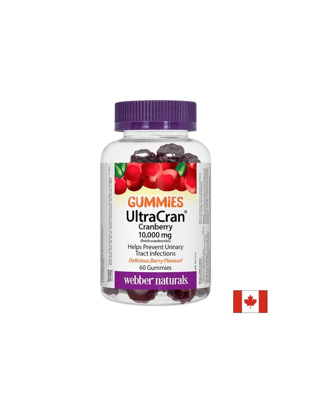 UltraCran Cranberry 10000 mg (fresh cranberries) - Червена боровинка гъми, 60 желирани таблетки  Webber Naturals - Nutra Best Bulgaria