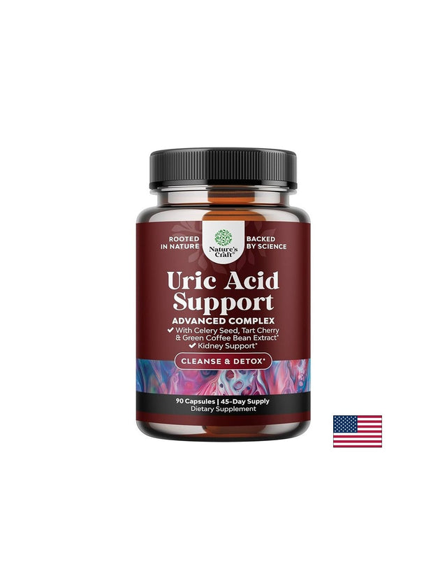 Uric Acid Support – Нормални нива на пикочна киселина и бъбречна подкрепа, 60 капсули  Nature's craft - Nutra Best Bulgaria