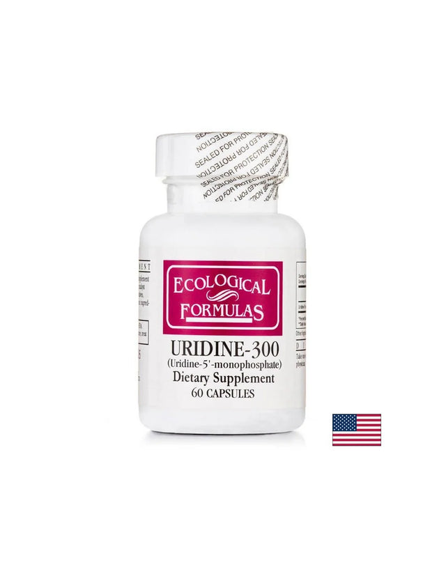Uridine-300 Uridine-5-Monophosphate / Уридин-300 Уридин-5-Монофосфат, 60 капсули Ecological Formulas - Nutra Best