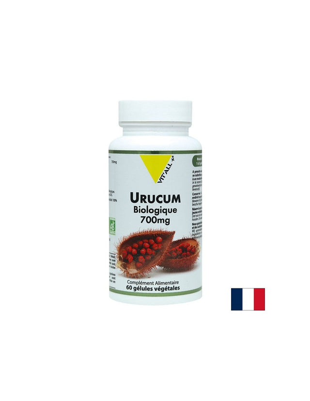 Коса и кожа - Анато - Urucum Biologique, 700 mg x 60 капсули  Vit'all Plus - Nutra Best Bulgaria