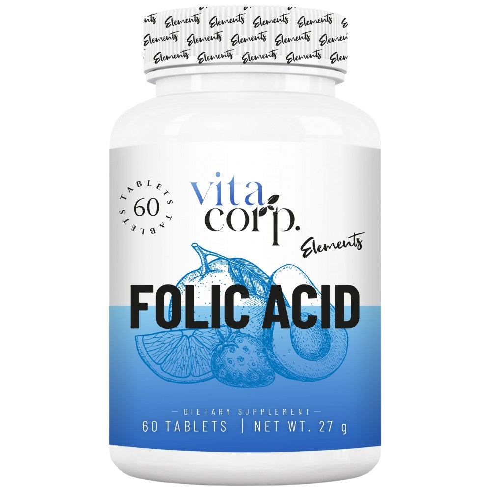Folic Acid 500 mcg - 60 Таблетки  VitaCorp - Nutra Best Bulgaria