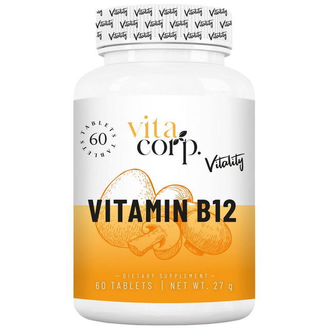 Vitamin B12 Cyanocobalamin 12.5 mcg - 60 Таблетки - Nutra Best Bulgaria