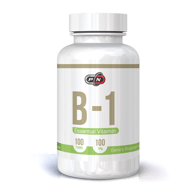 VITAMIN B-1 (Thiamine) - 100 mg - 100 таблетки  Pure Nutrition - Nutra Best Bulgaria