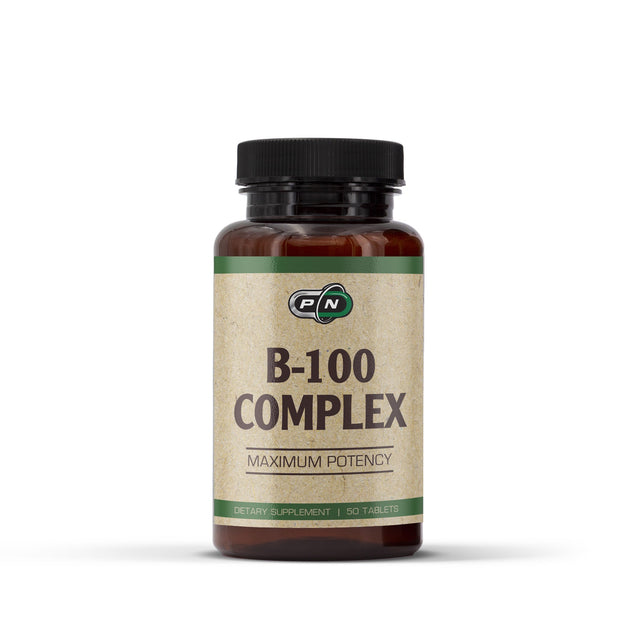 VITAMIN B-100 COMPLEX SUSTAINED RELEASE - 50 Tablets  Pure Nutrition - Nutra Best Bulgaria