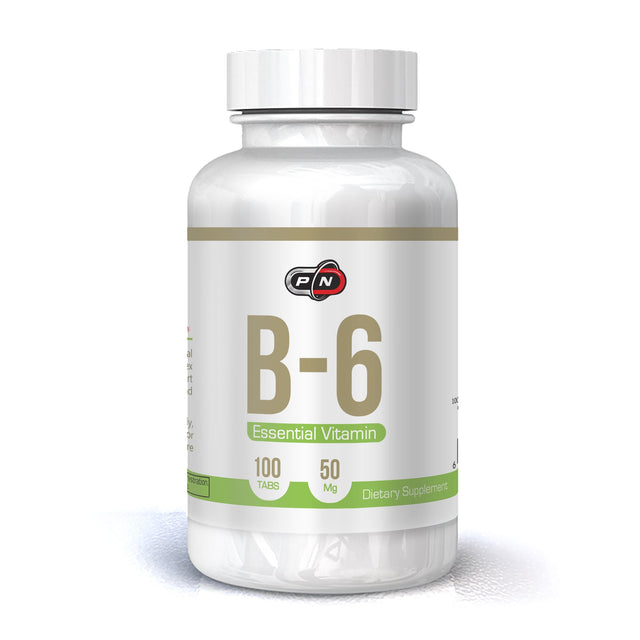 VITAMIN B-6 (Pyridoxine) - 50 mg - 100 таблетки  Pure Nutrition - Nutra Best Bulgaria