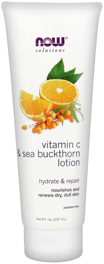 Хидратиращ лосион с витамин С и морски зърнастец - VITAMIN C & SEA BUCKTHORN BODY LOTION - 118 ml  NOW Foods - Nutra Best Bulgaria