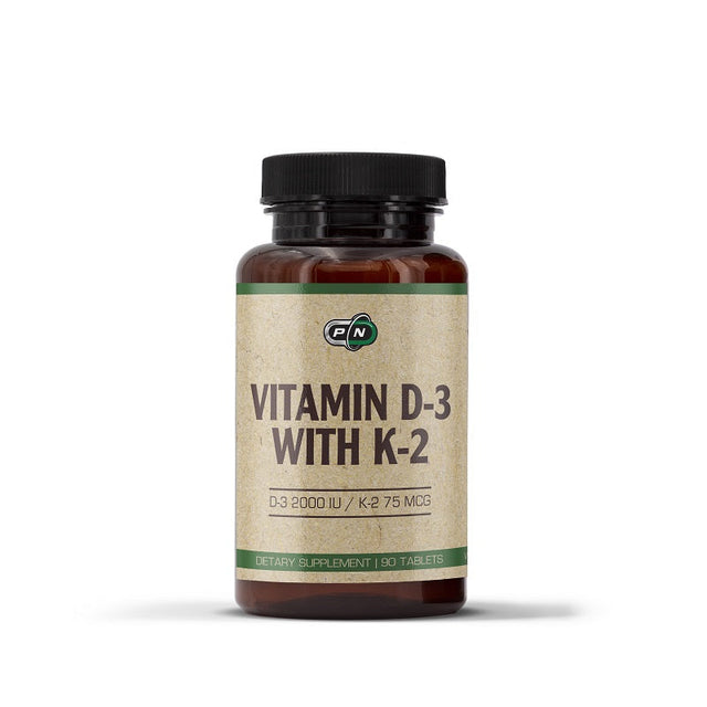 VITAMIN D-3 WITH K-2 - 90 Tablets  Pure Nutrition - Nutra Best Bulgaria