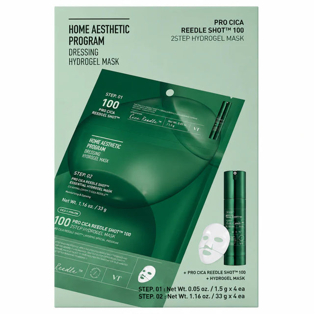 VT Cosmetics - Pro Cica Reedle Shot 100 2Step Hydrogel Mask, 4 sheets  VT Cosmetics - Nutra Best Bulgaria