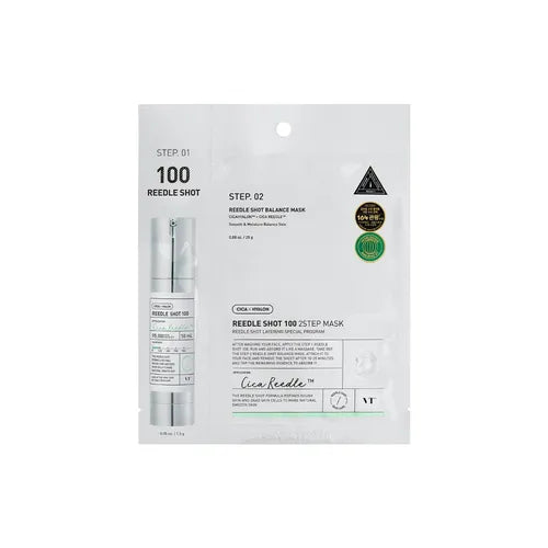 VT Cosmetics - Reedle Shot 100 2 Step Mask - Dvoufázová pleťová maska se zpevňujícím účinkem - 27ml  VT Cosmetics - Nutra Best Bulgaria