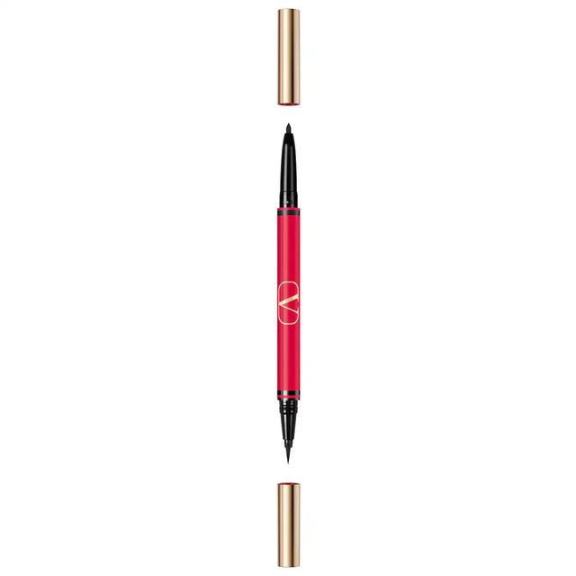 Valentino, Twin Liner, Double-Ended, Gel Pencil Eyeliner, 02, Black & Rosso, 8 g  Valentino - Nutra Best Bulgaria