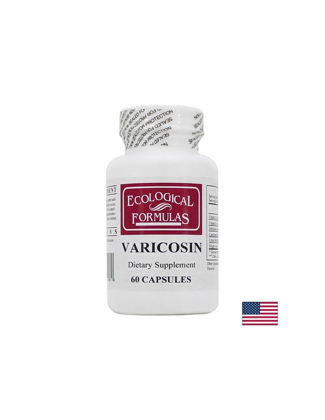 Разширени вени, нарушено кръвообращение - Varicosin, 60 капсули  Ecological Formulas - Nutra Best Bulgaria