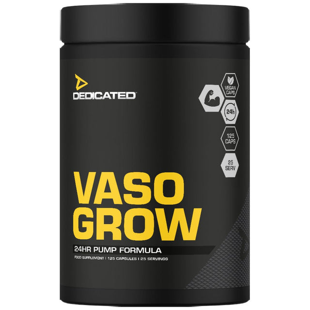 Vaso-Grow | 24H Pump Formula - 125 капсули  Dedicated Nutrition - Nutra Best Bulgaria