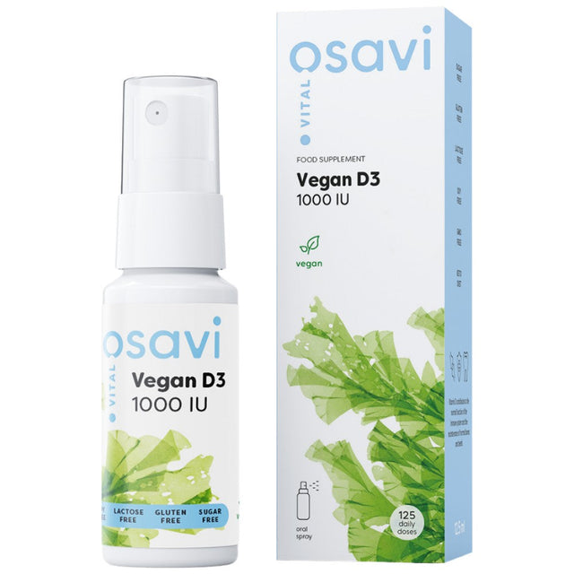 Vegan D3 1000 IU | Oral Spray - 12.5 мл  Osavi - Nutra Best Bulgaria